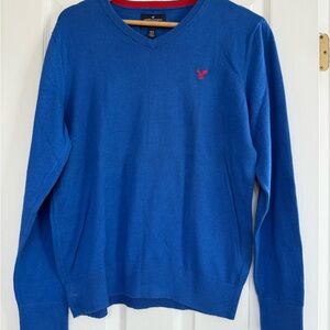 American Eagle Outfitters Royal Blue V-Neck Sweater